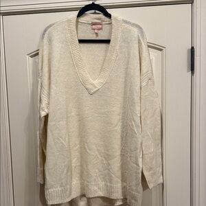 Show Me Your MuMu Ivory V-Neck Sweater